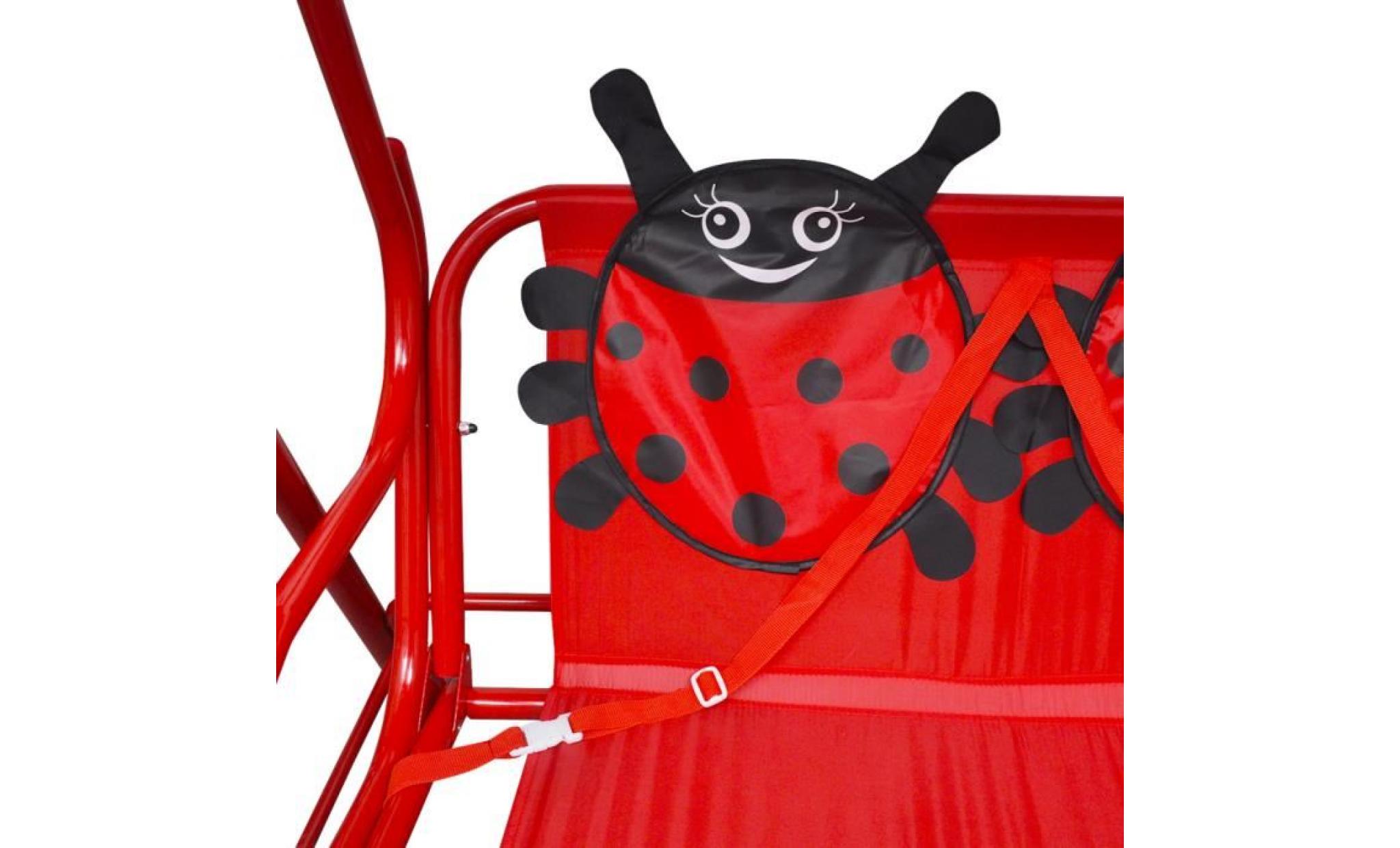 vidaxl siège balançoire pour enfants rouge
