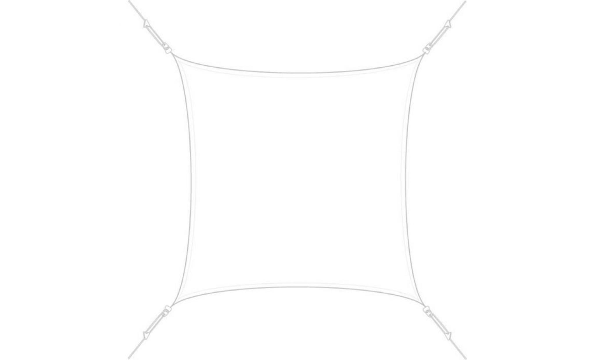 voile d'ombrage carrée 4 x 4m blanc