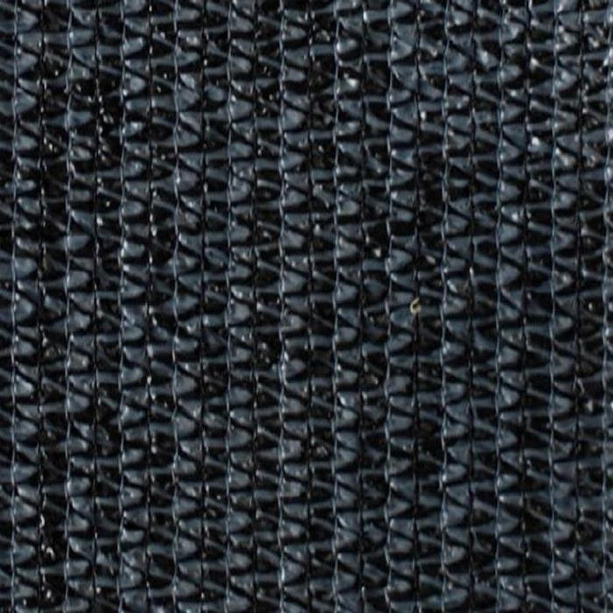 Voile d'ombrage carrée Ardoise Ajouré en Polyéthylène tressé 185 grs-m² anti-UV, 360 cm x 360 cm avec kit de fixation pas cher