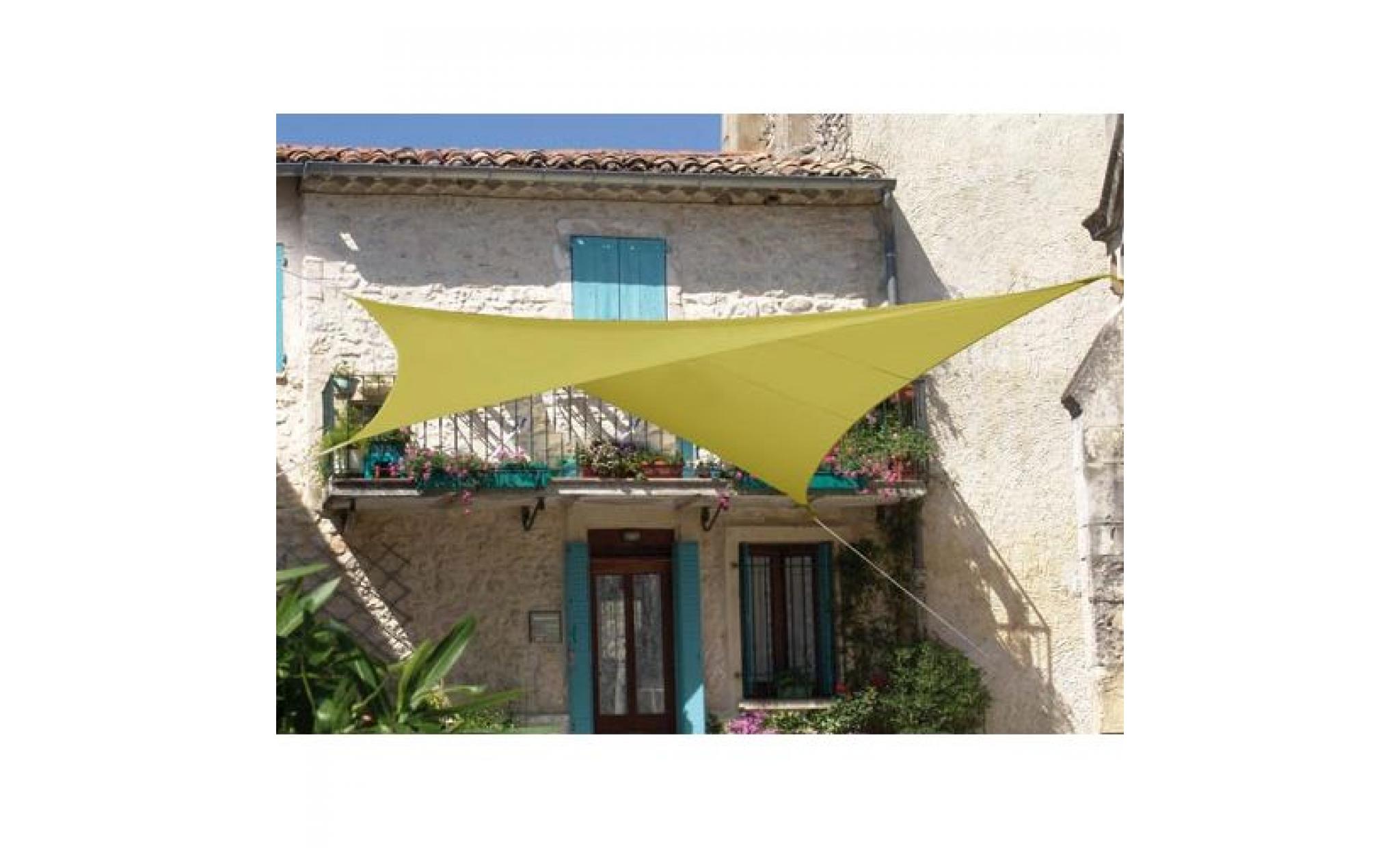 voile d'ombrage carrée 3,60 m vert anis   185g/m²