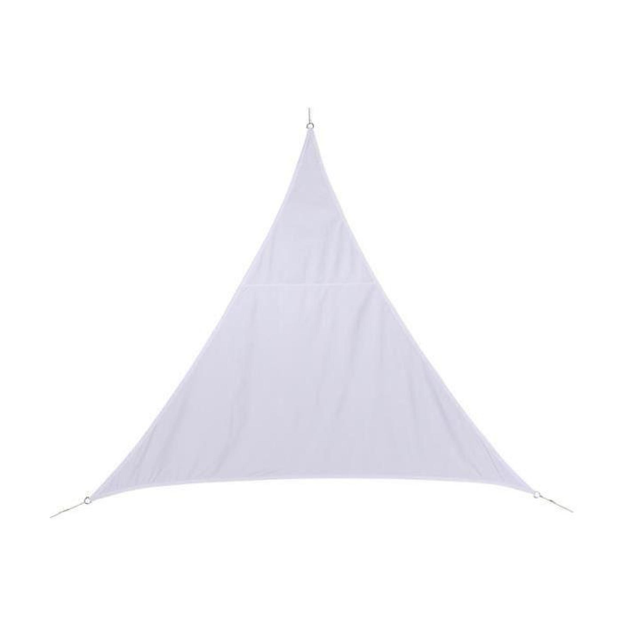 Voile d'ombrage en Polyester Blanc, 400 x 400 x 400 cm pas cher