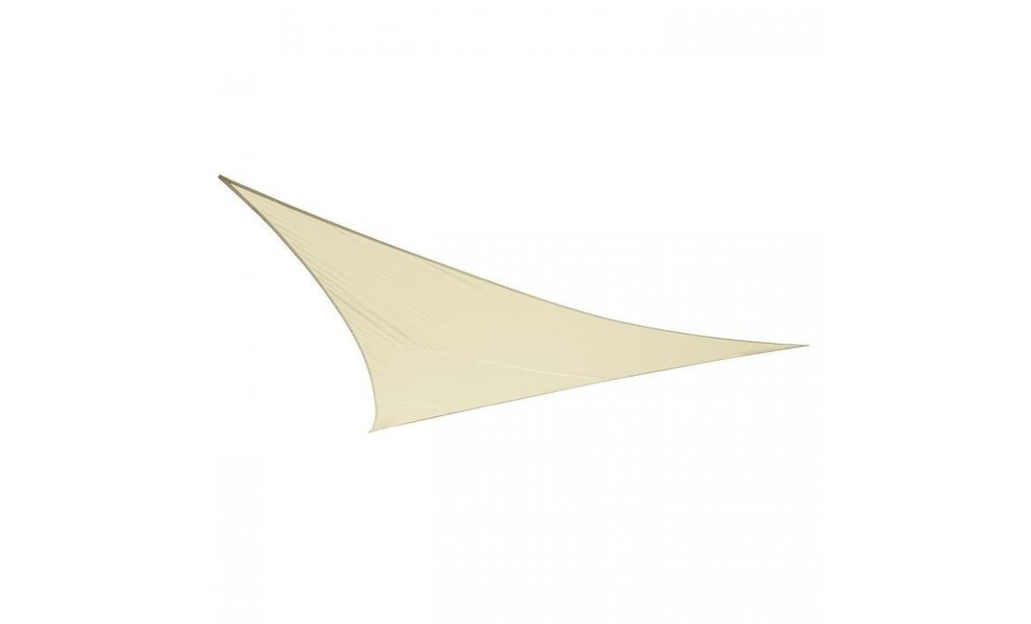 voile d'ombrage ivoire triangle 3m   imperméable   160g/m2   kookaburra pas cher