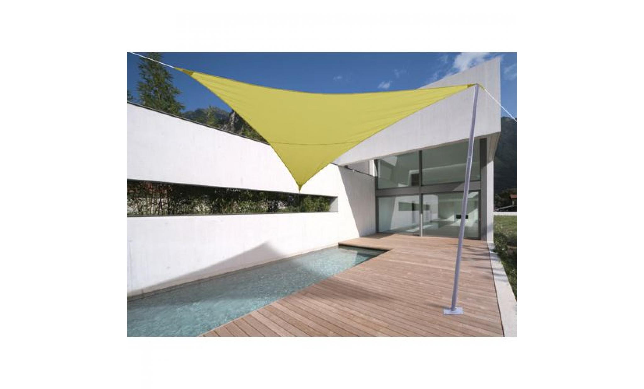 voile d'ombrage triangulaire luxe 5,00 m vert anis