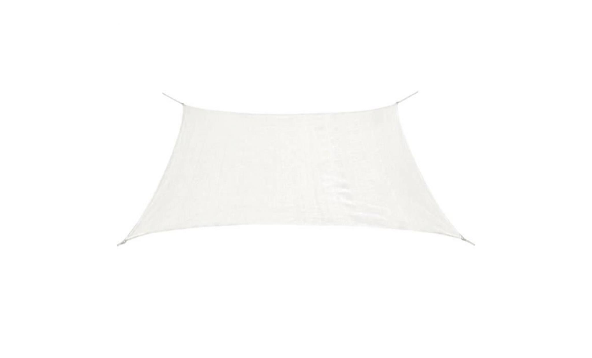 voile d'ombrage pehd rectangulaire 2 x 4 m blanc