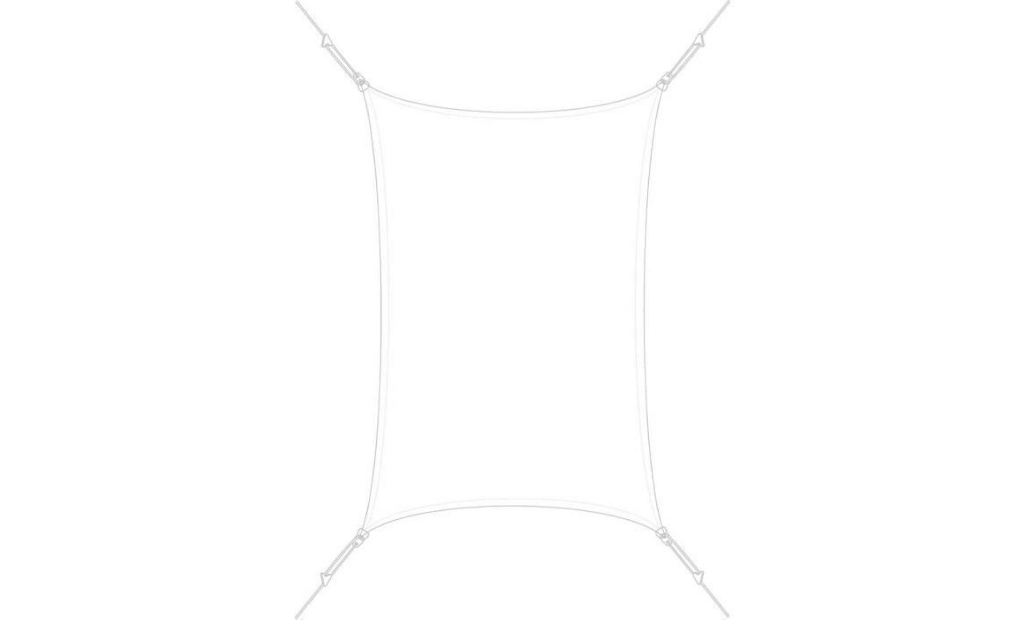 voile d'ombrage rectangle 3 x 4,5m blanc