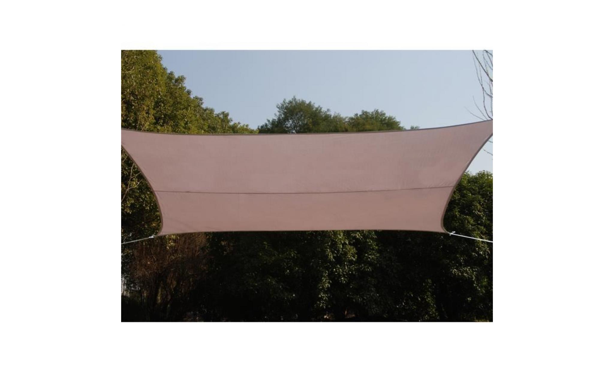 voile d'ombrage rectangulaire curacao 3 x 4 m taupe   180g/m²