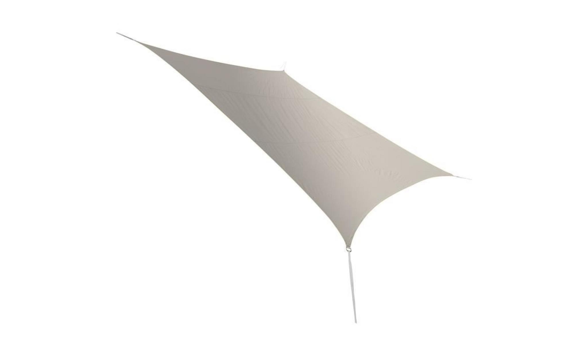 voile d'ombrage suspendu rectangulaire   4,2 x 3 m de côté   taupe
