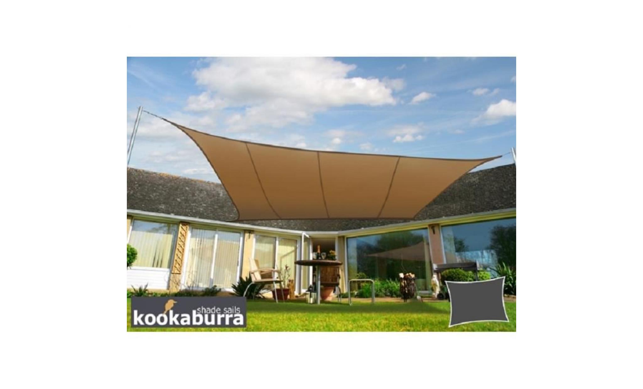 voile d'ombrage terracotta rectangle 3x2m   déperlant   140g/m2   kookaburra®