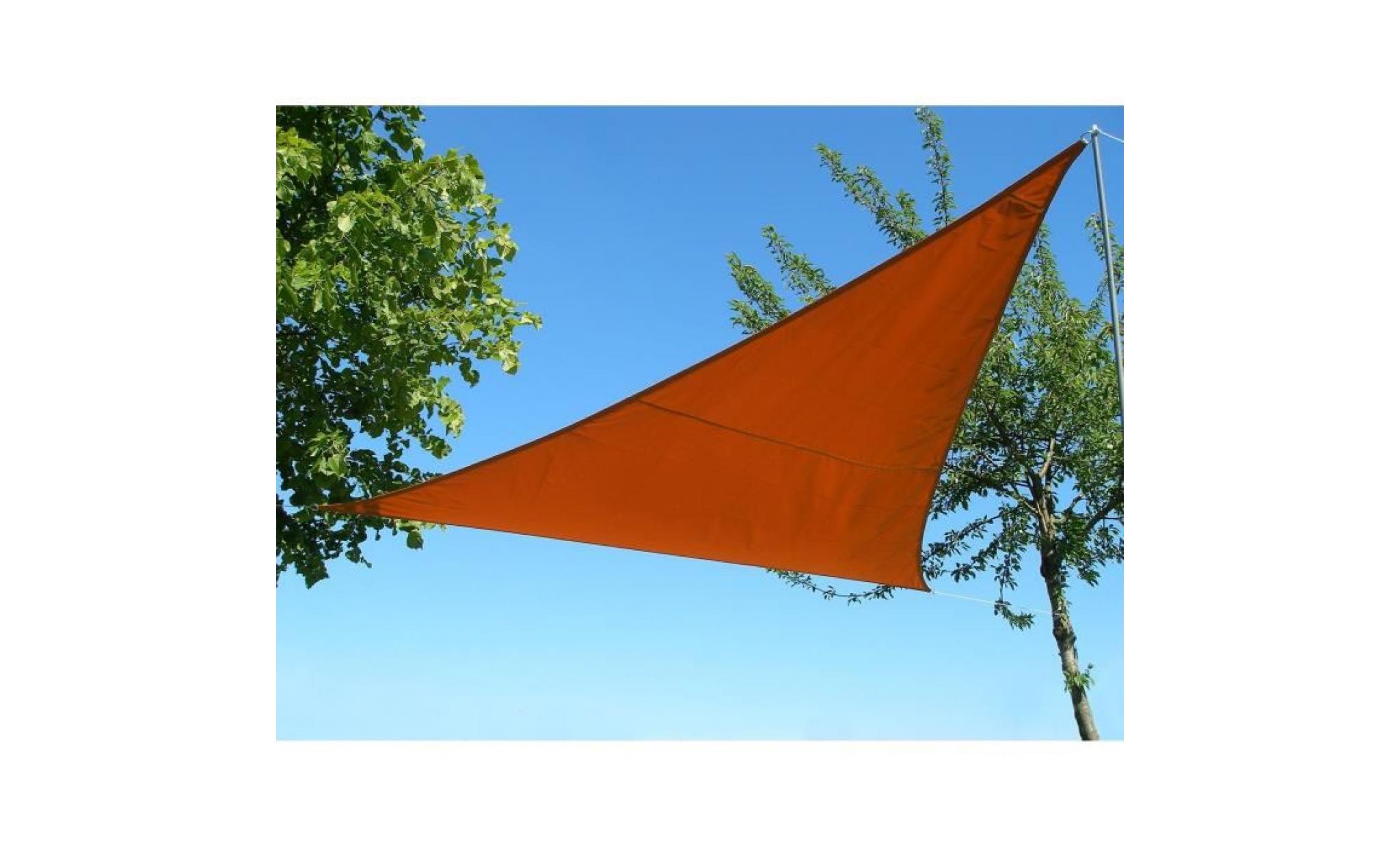 Voile d'Ombrage Terracotta Triangle 5m - Déperlant - 140g/m2 - Kookaburra