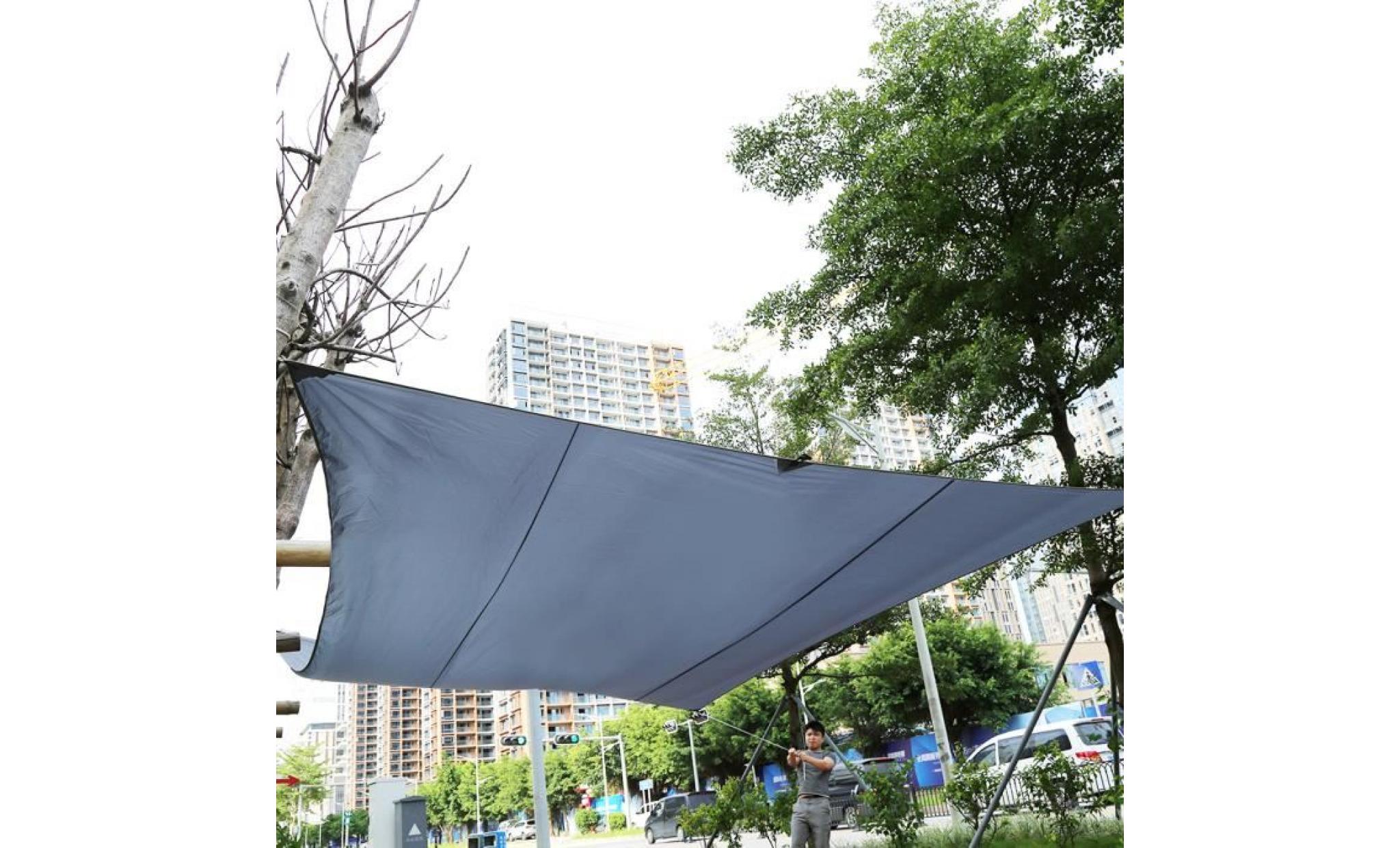 voile d'ombrage toile solaire rectangulaire gris  4.5 * 5 m  yuyuan shop pas cher