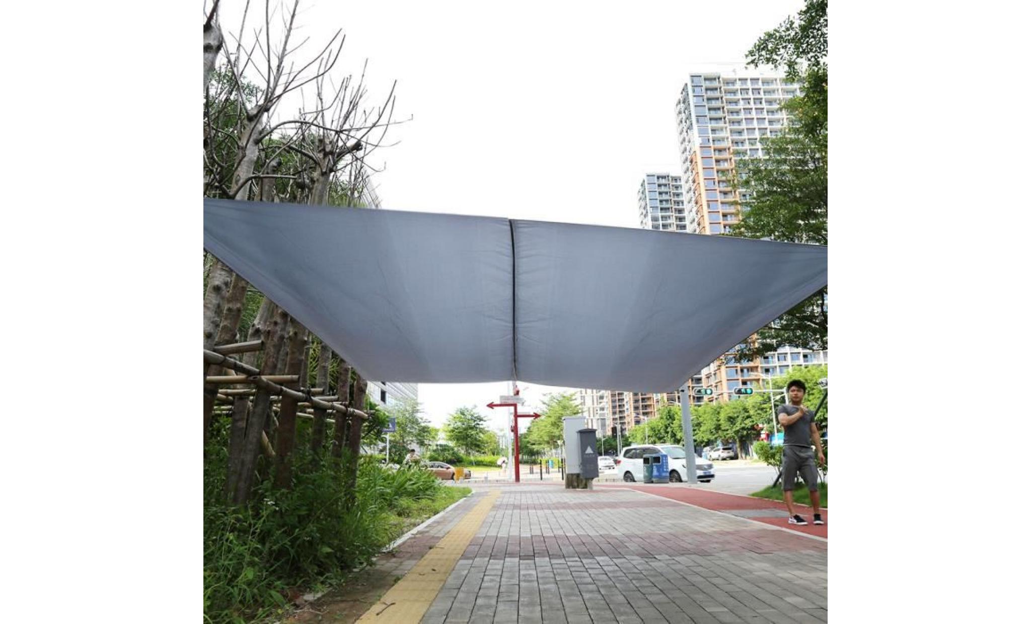 voile d’ombrage toile solaire taud de soleil  anti uv 3 x 4m rouge—yuyuan shop pas cher