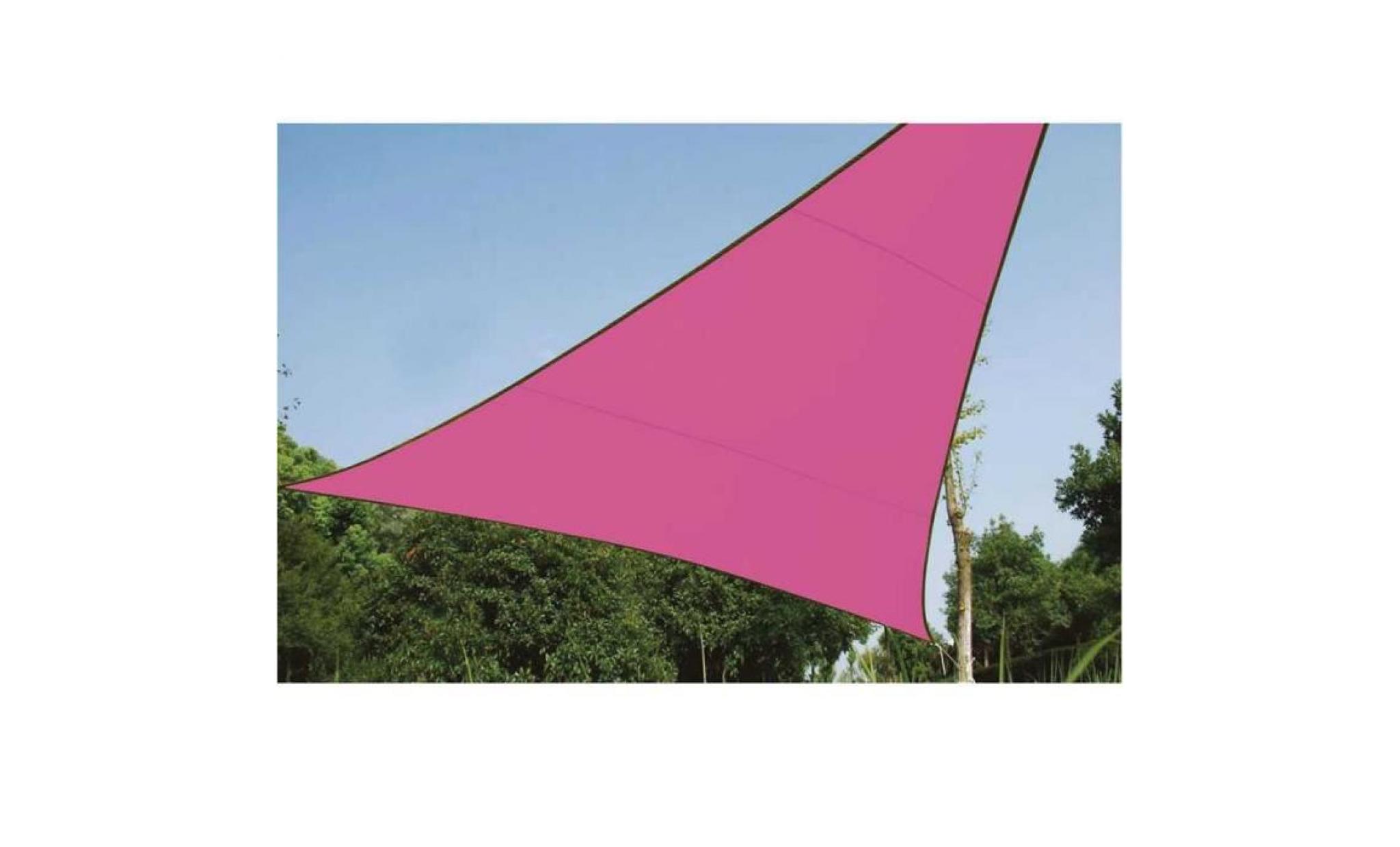 voile d'ombrage triangle 3,6 m rose