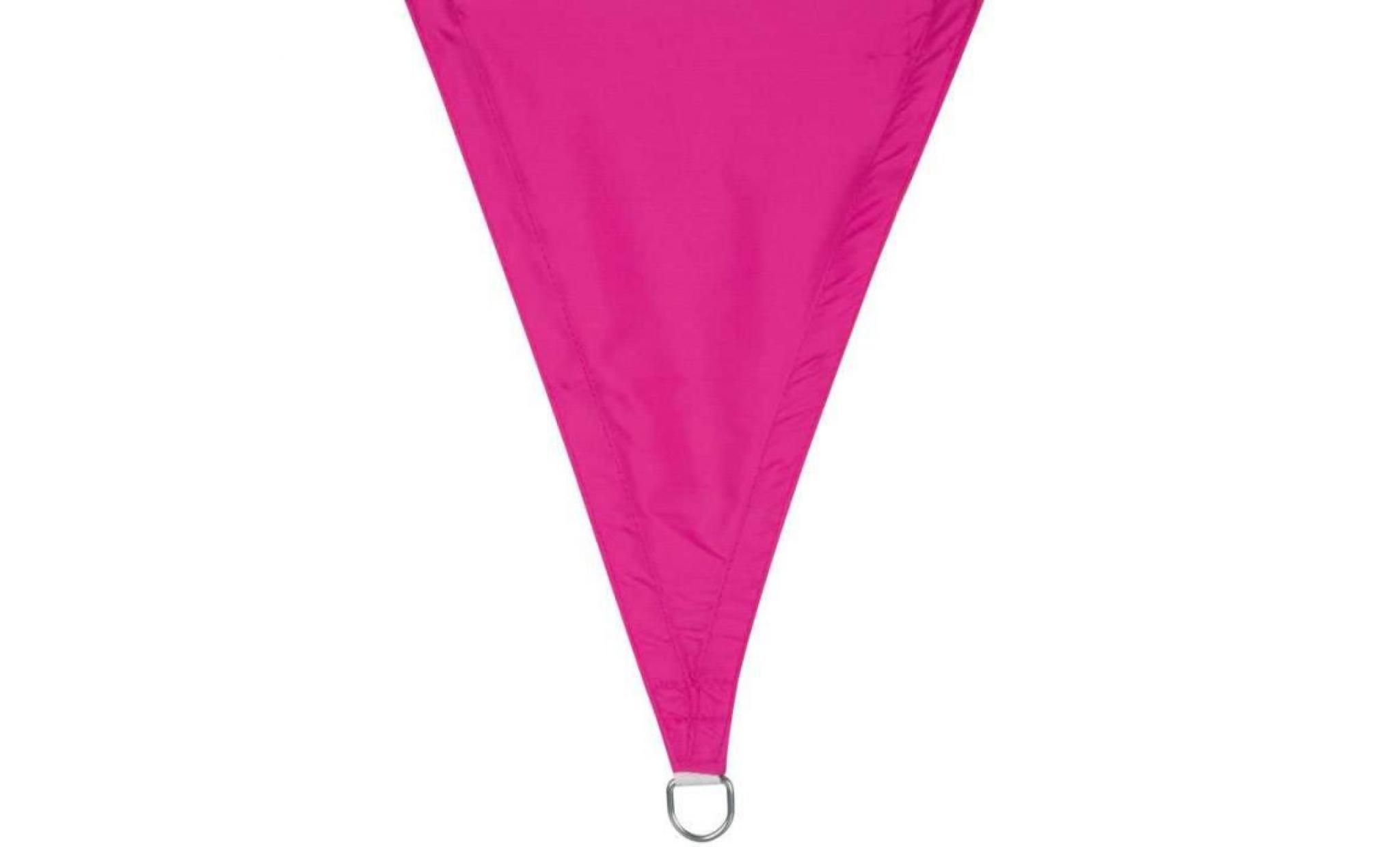 voile d'ombrage triangle 3,6 m rose pas cher