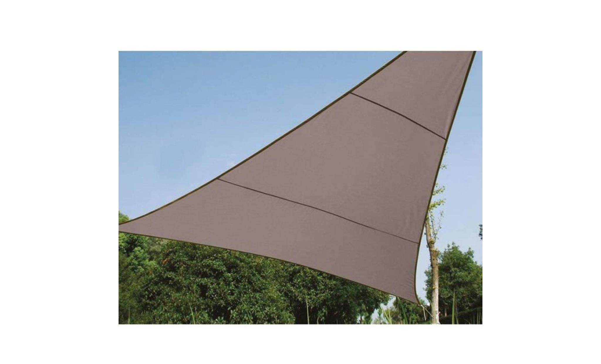 voile d'ombrage triangle  5 m taupe