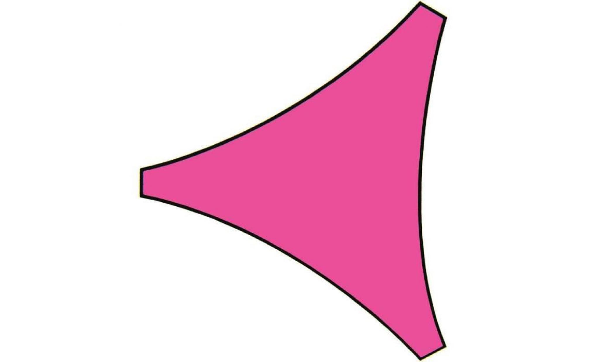 voile d'ombrage triangle 5m rose pas cher