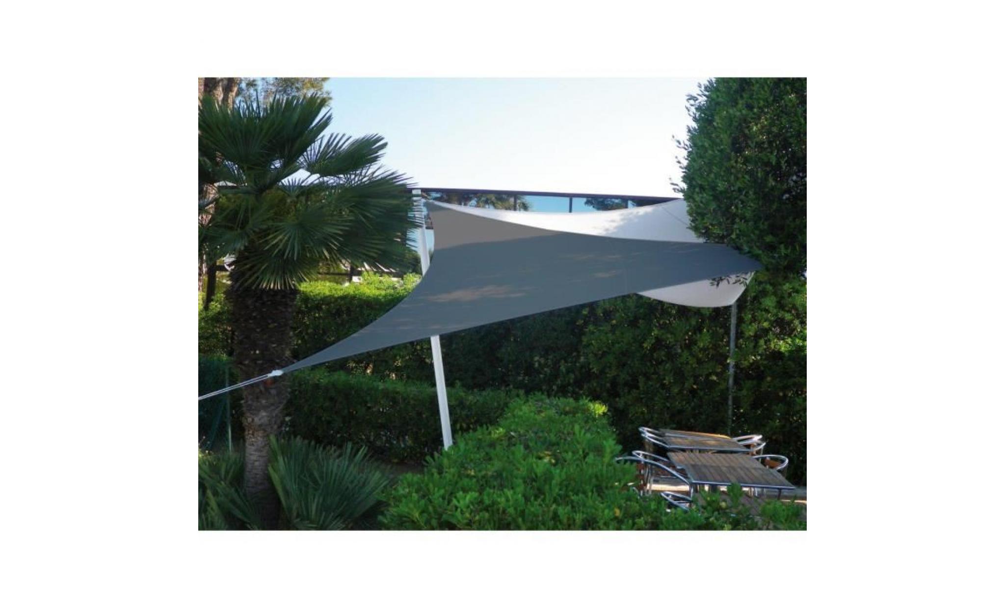 voile d'ombrage triangle 5x5x5m ardoise