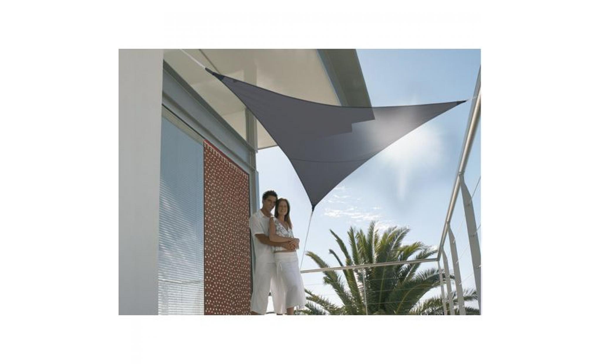 voile d'ombrage triangulaire 3,60 m noir   185g/m²