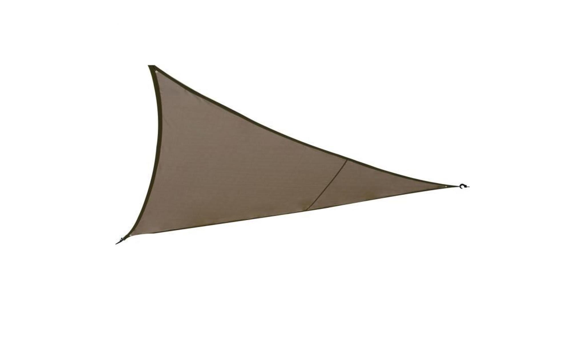 voile d'ombrage triangulaire 2 x 2 x 2 m curacao   taupe pas cher
