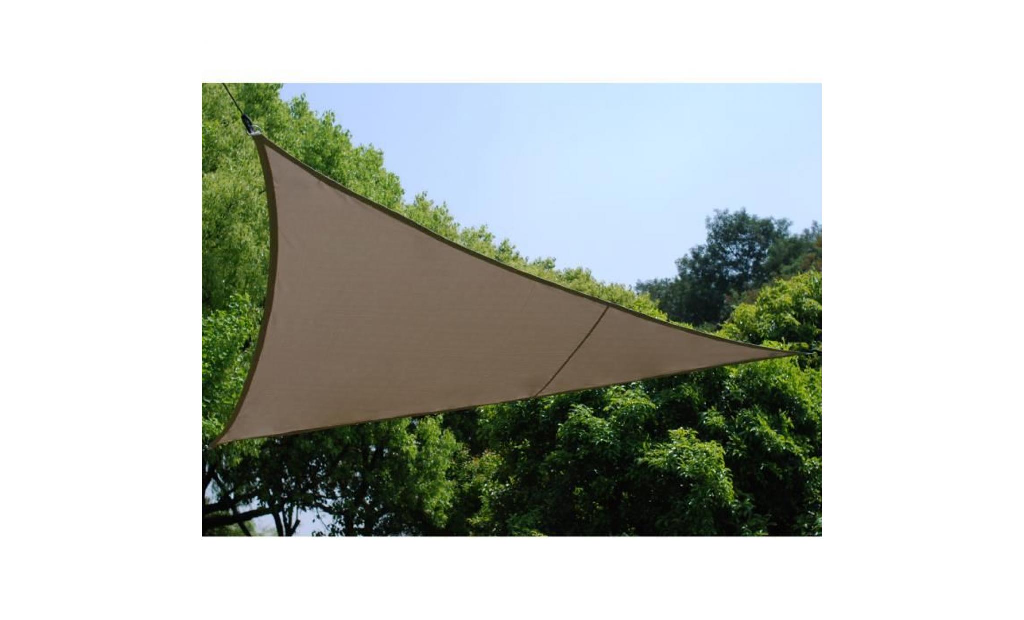 voile d'ombrage triangulaire 3,00 m curacao taupe   180g/m²