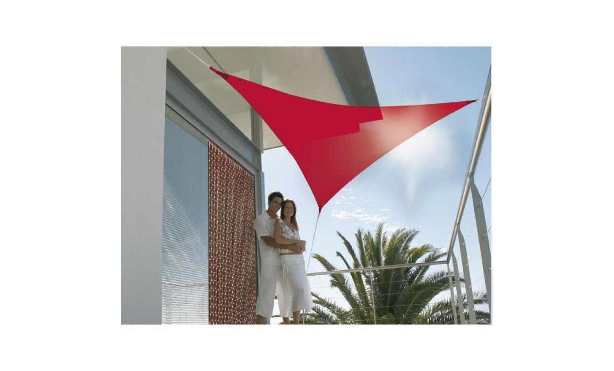 voile d'ombrage triangulaire 3,60 m rouge tomat…