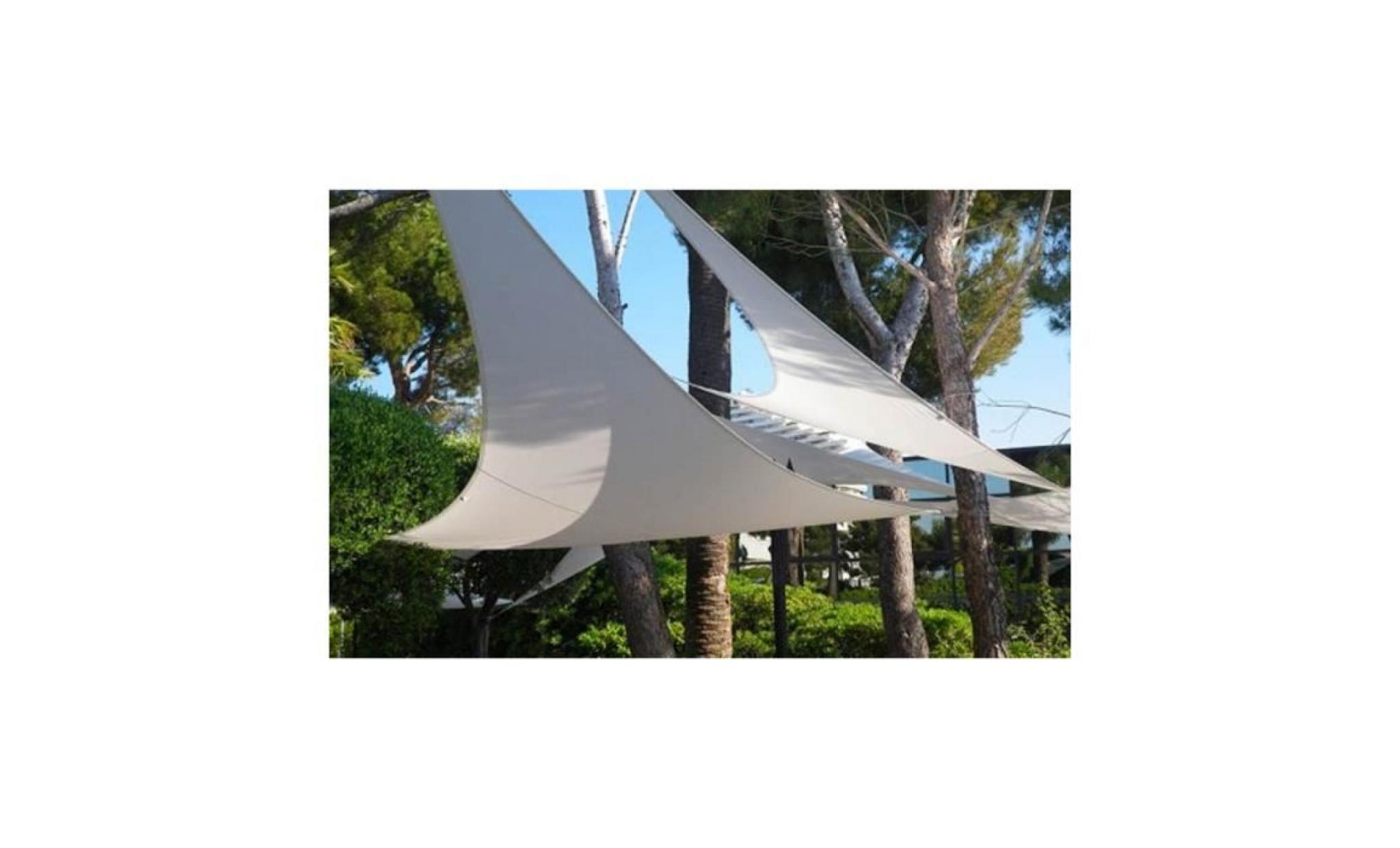 voile d'ombrage triangulaire 3 m   taupe pas cher