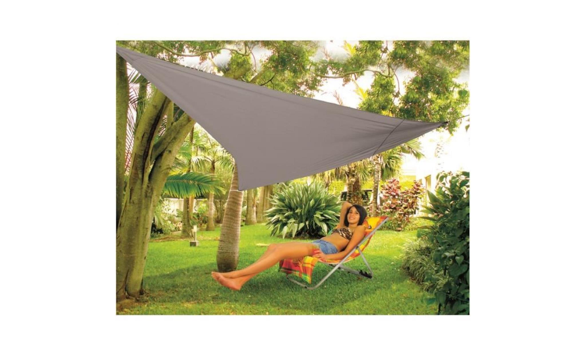 voile d'ombrage triangulaire 5 x 5 x 5 mètres anthracite
