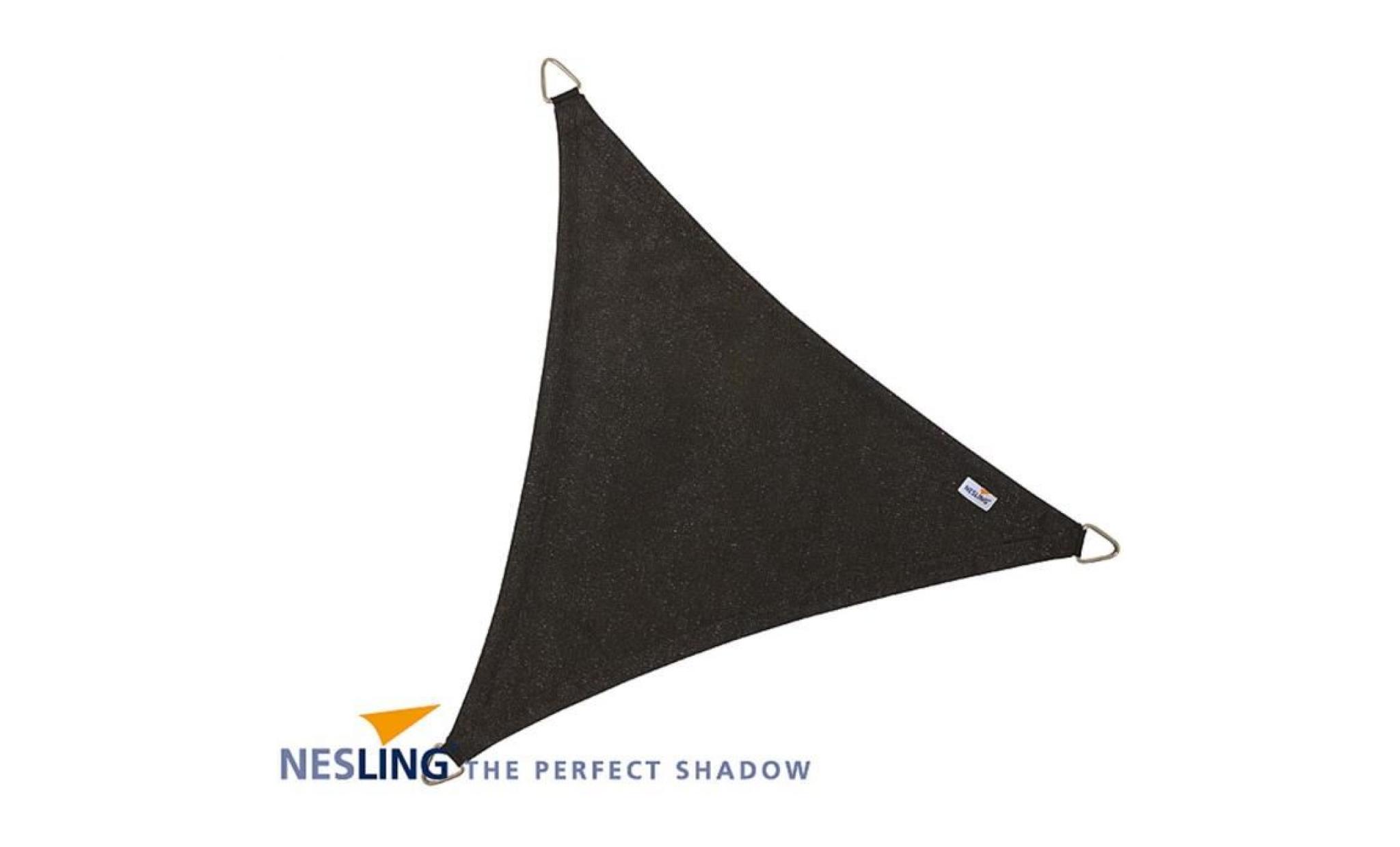 voile d'ombrage triangulaire coolfit noir 3,6 x 3,6 x 3,6 m noir