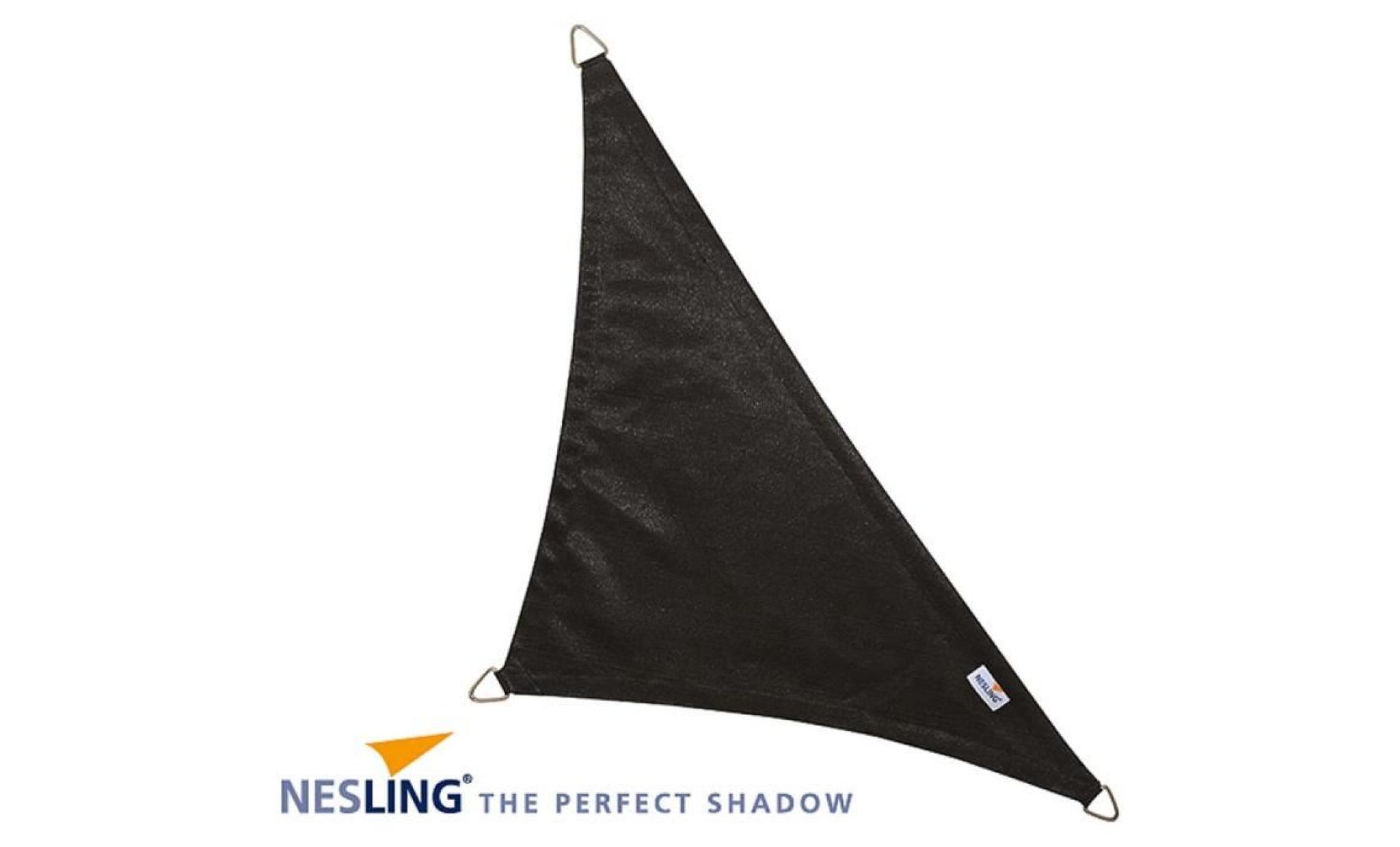 voile d'ombrage triangulaire coolfit noir 4 x 4 x 5,7 m noir