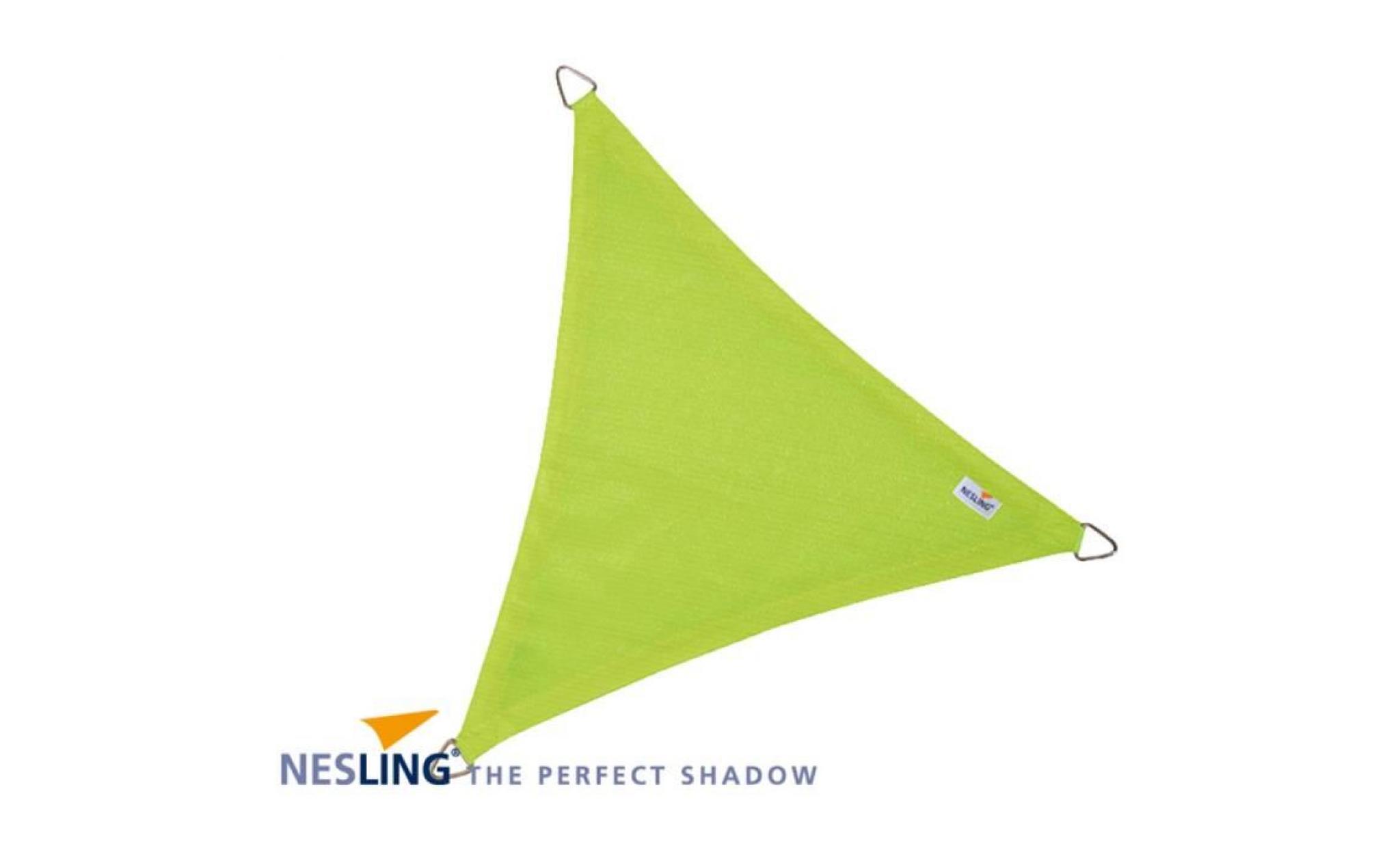 voile d'ombrage triangulaire coolfit vert lime 3,6 x 3,6 x 3,6 m vert