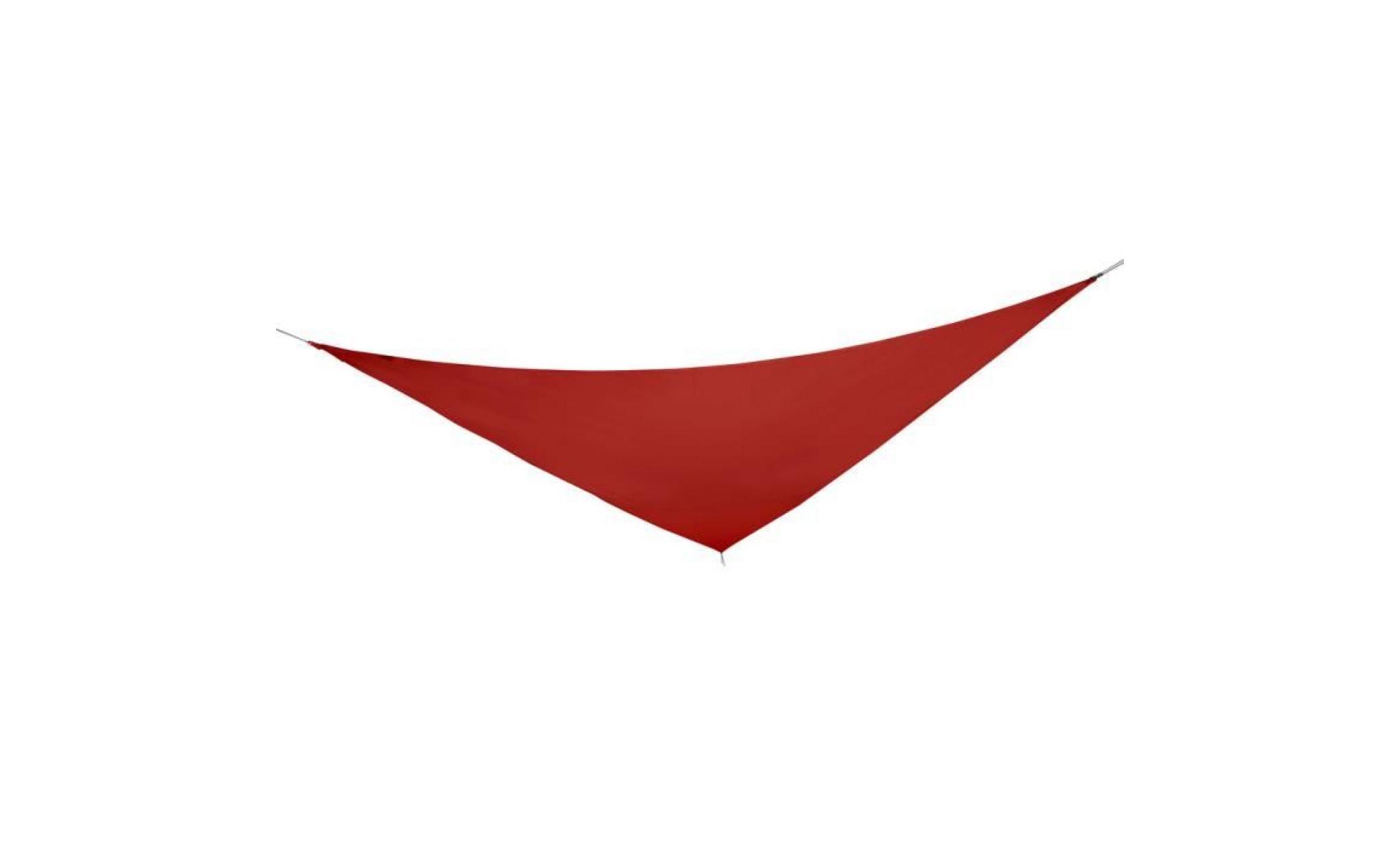 voile d'ombrage triangulaire en polyester 160 g m² 3.6x3.6m rouge