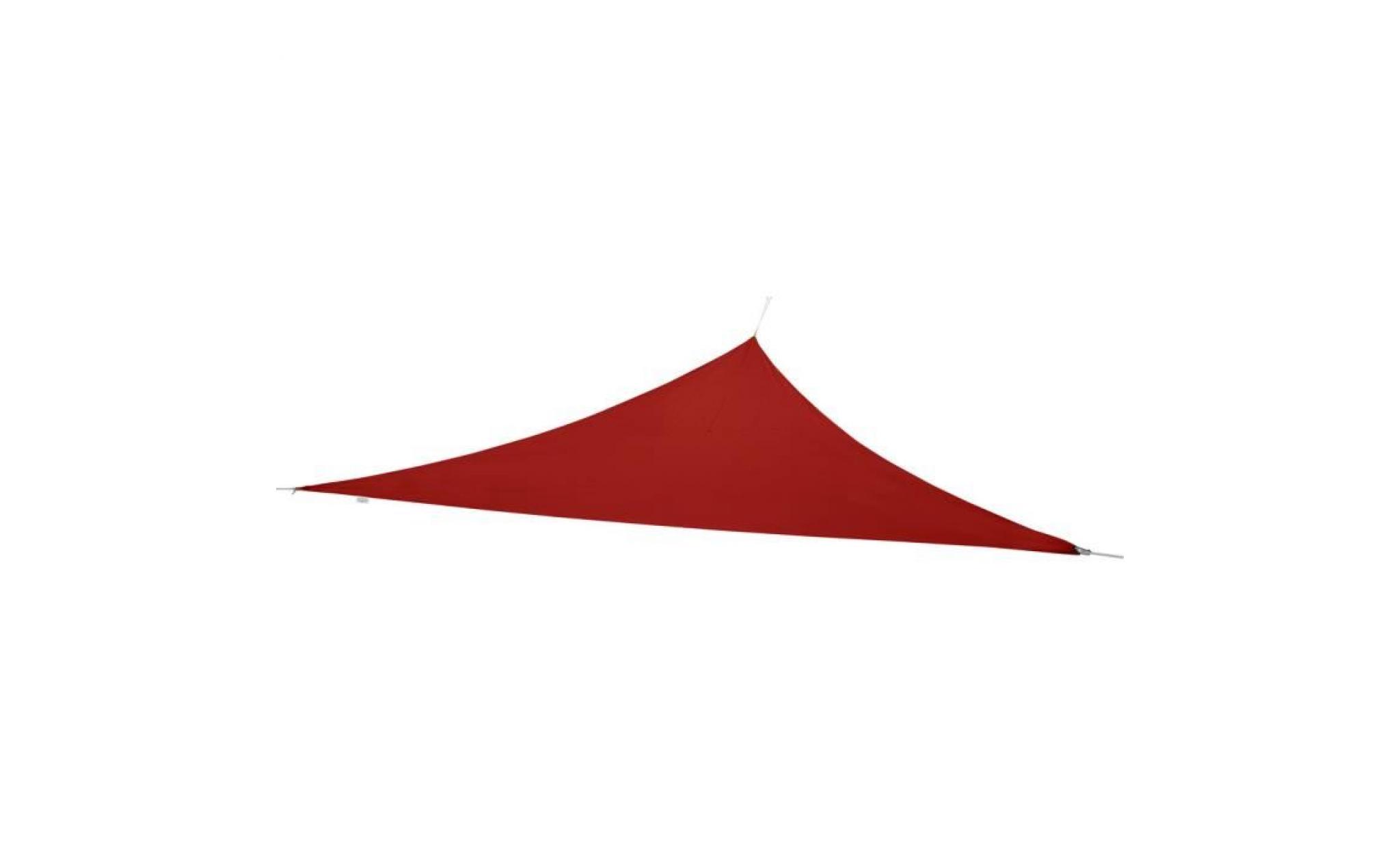 voile d'ombrage triangulaire en polyester 160 g m² 3.6x3.6m beige pas cher