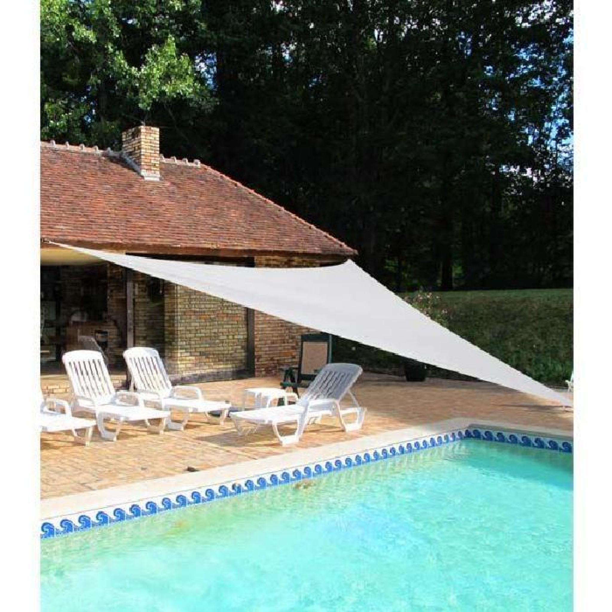Voile d'ombrage triangulaire en Polyester 5m IV… pas cher