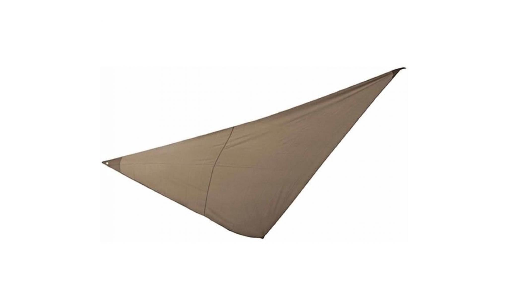 voile d'ombrage triangulaire en polyester coloris taupe   dim : 2 x 2 x 2 m