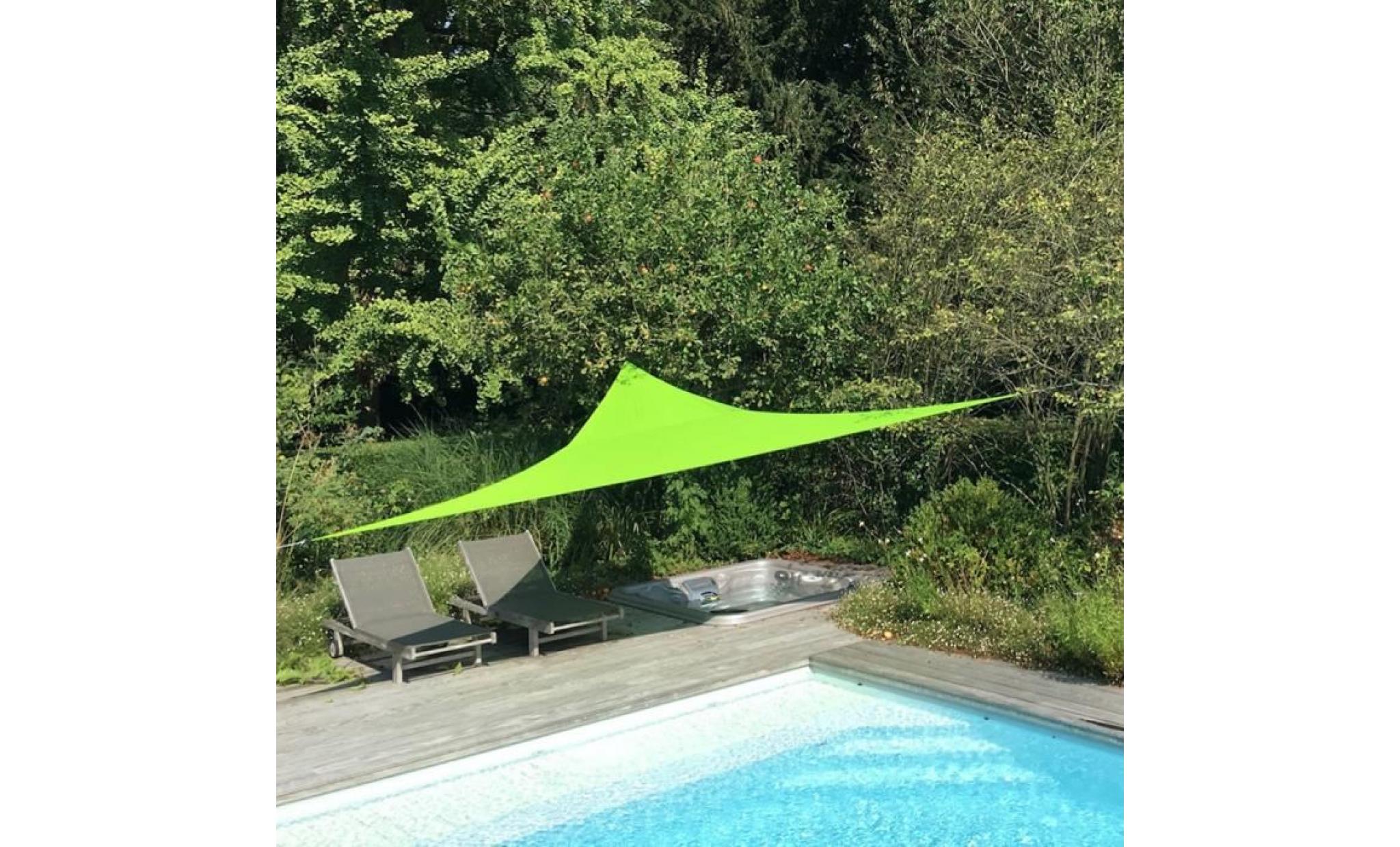 voile d’ombrage triangulaire extensible easywind 4 x 4 x 5,7m   gris   anti uv upf 50+ pas cher