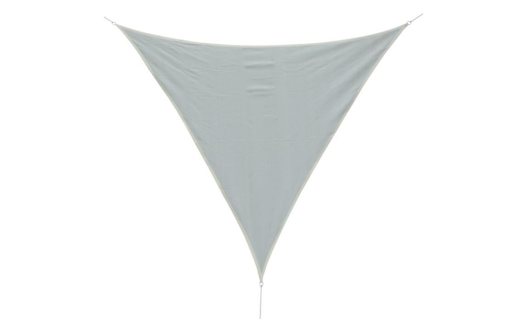 voile d'ombrage triangulaire grande taille 3 x 3 x 3 m polyester imperméabilisé haute densité 160 g/m² gris clair 300x300x1cm gris