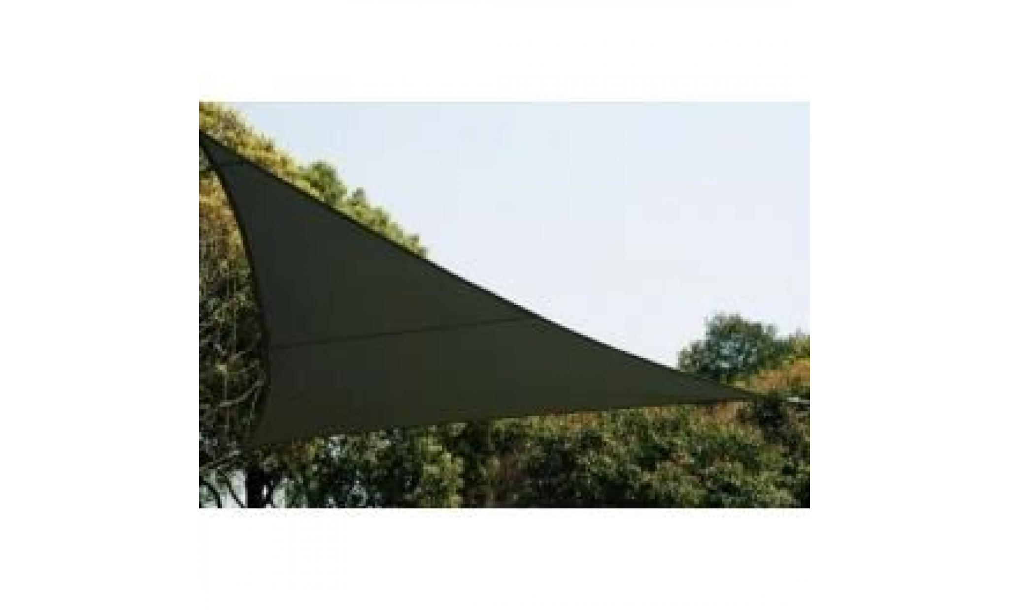 voile d'ombrage triangulaire   gris   toile solaire 5 x 5 x 5 m