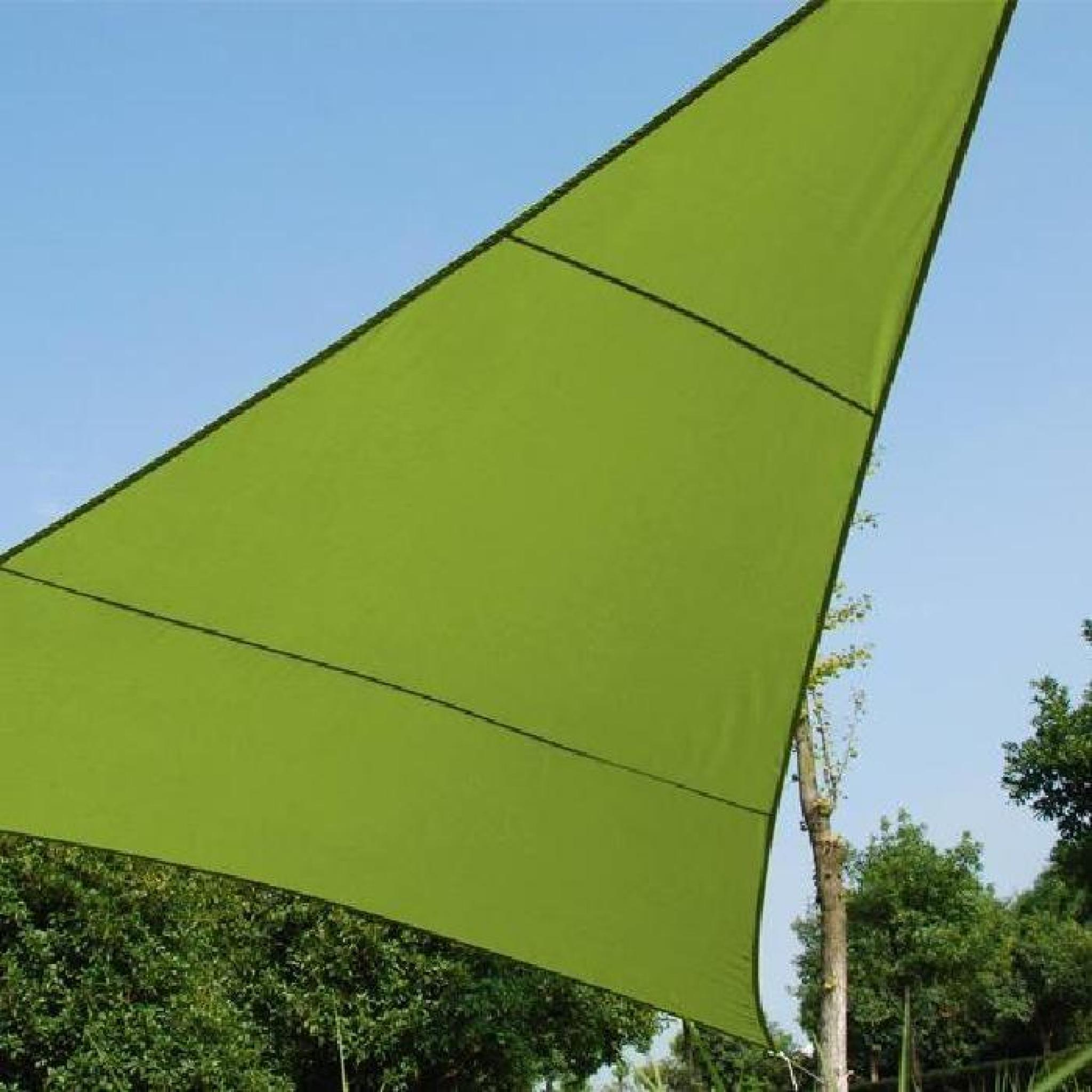 Voile d'ombrage Triangulaire (L4m) Curacao Vert pas cher