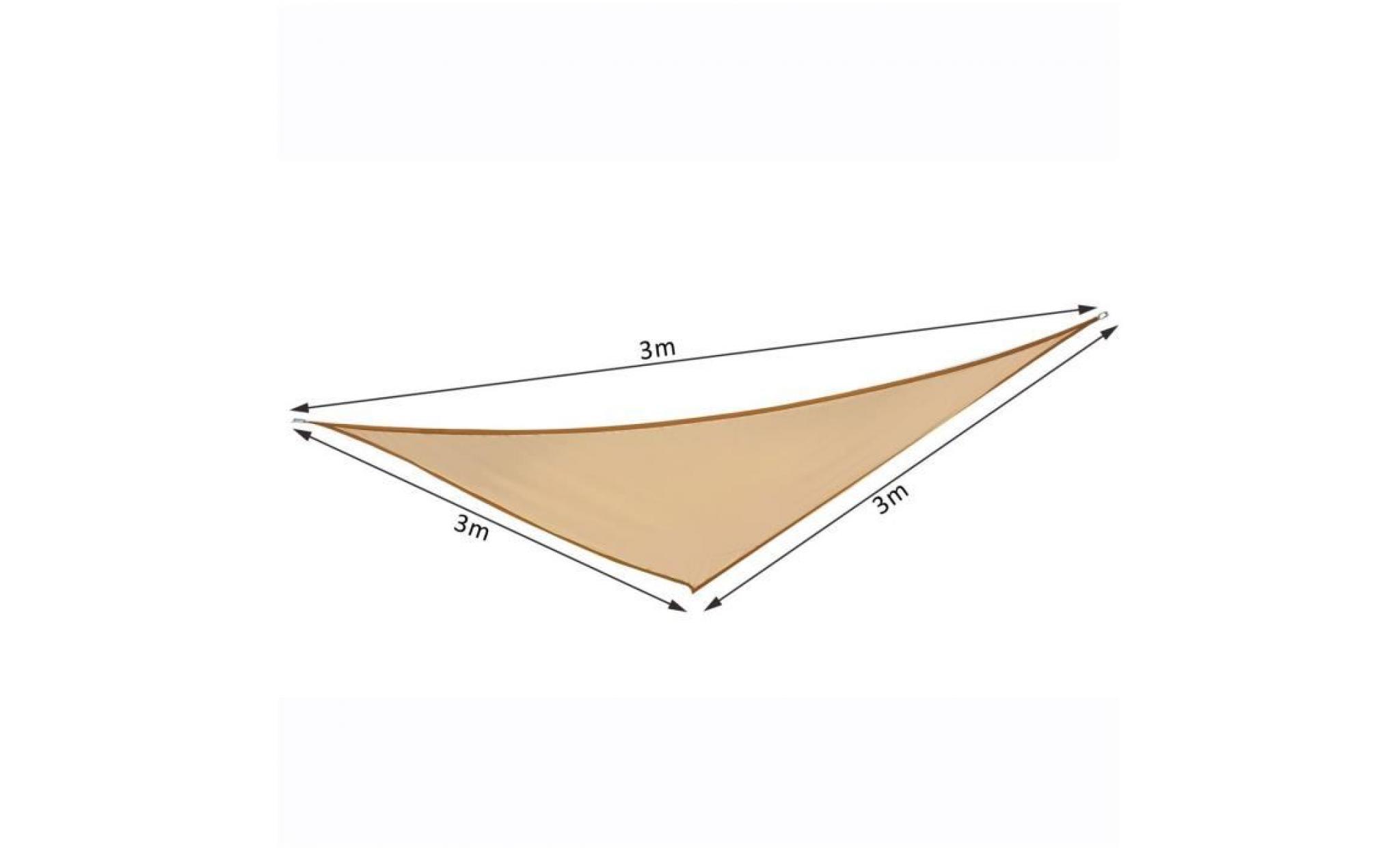 voile d'ombrage triangulaire myparty sable pas cher