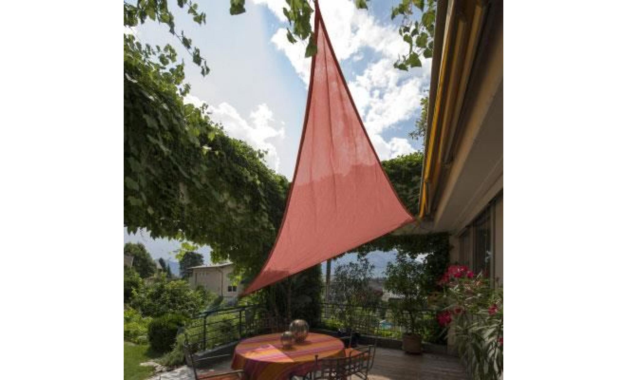 voile d'ombrage triangulaire   occultation à 90%   sunsail adria terracotta3.6m