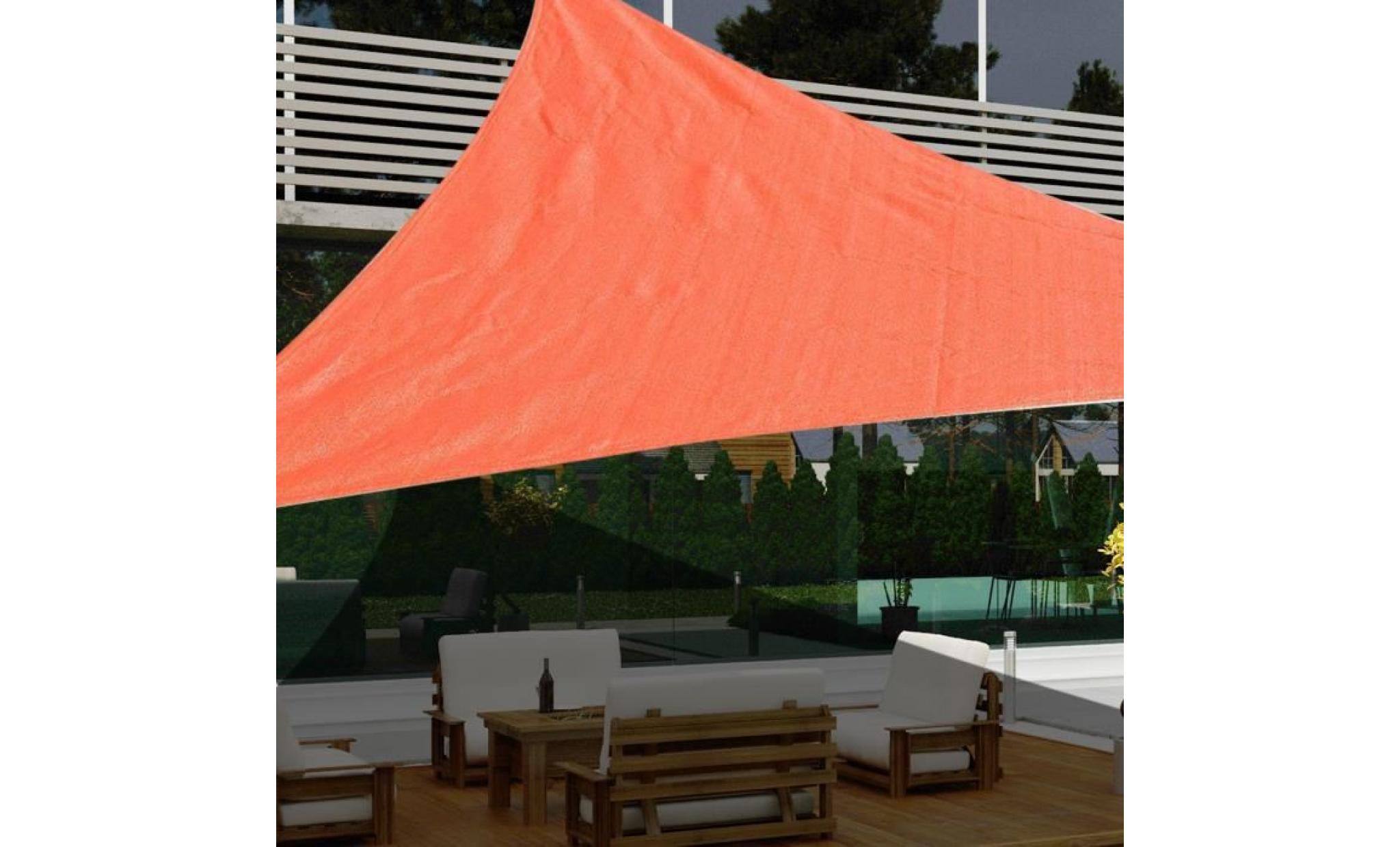 voile d'ombrage triangulaire pointu rouge