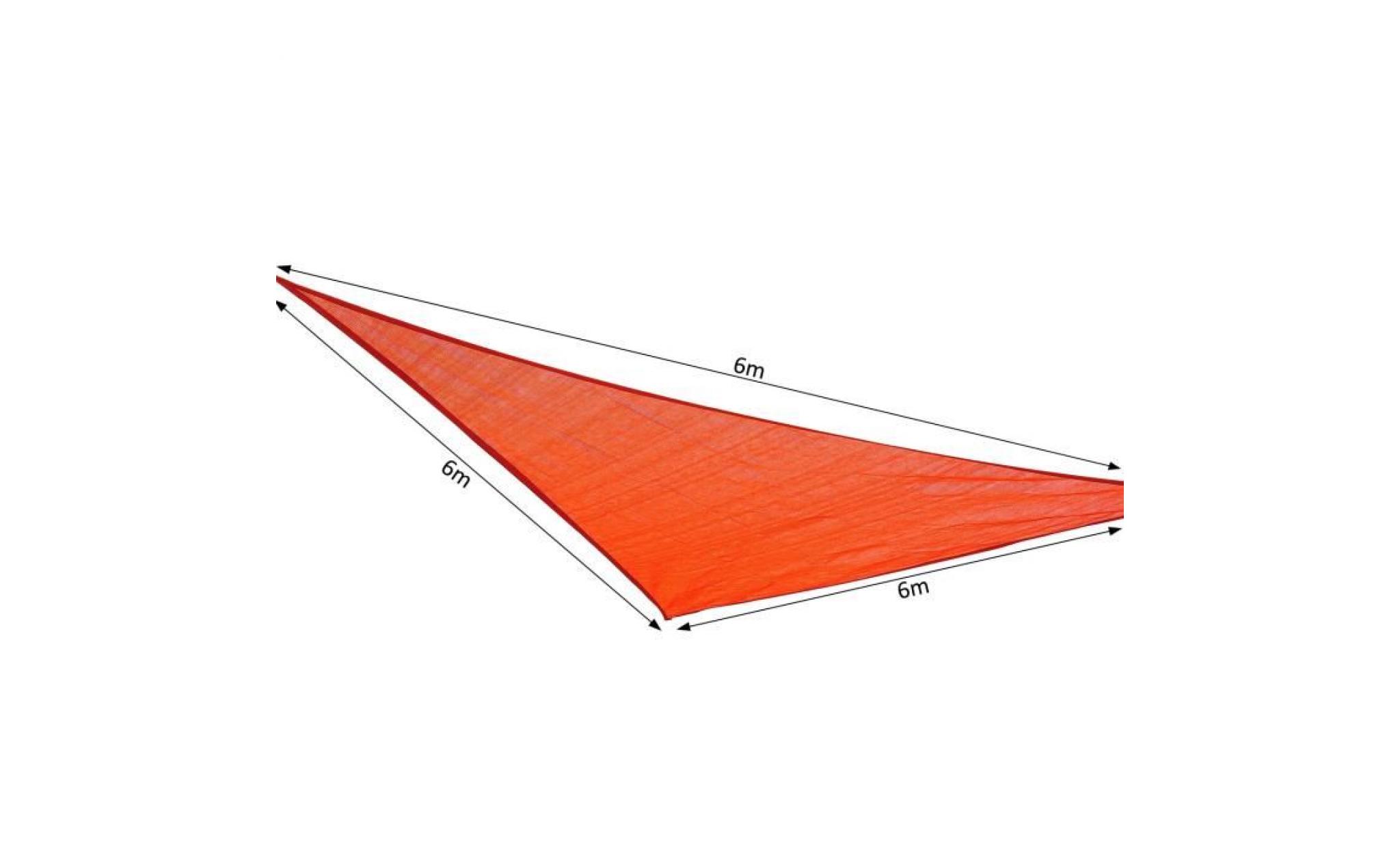 voile d'ombrage triangulaire pointu rouge pas cher