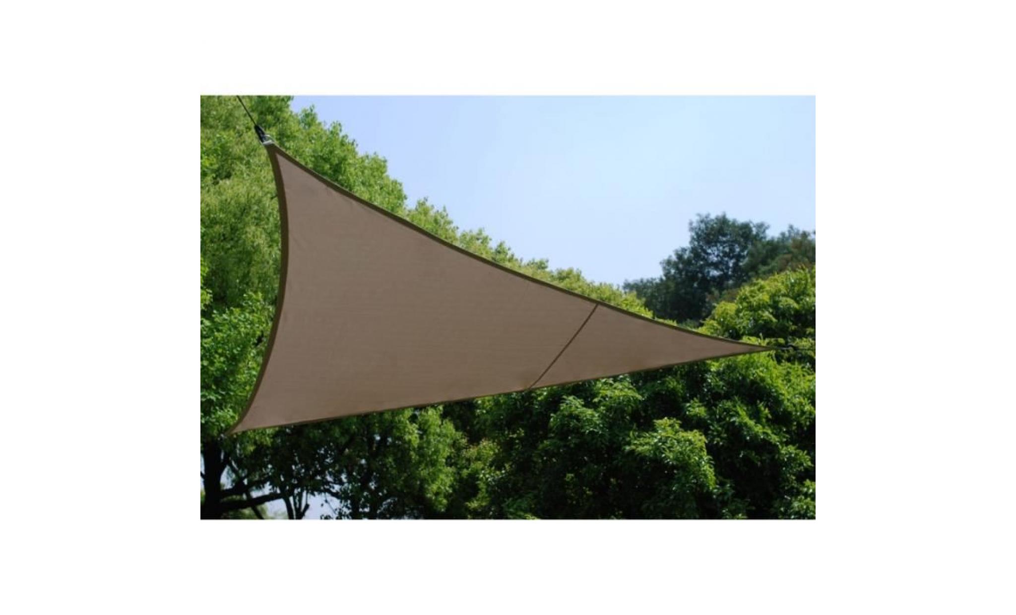 voile d'ombrage triangulaire   toile solaire 2 x 2 x 2 m   taupe