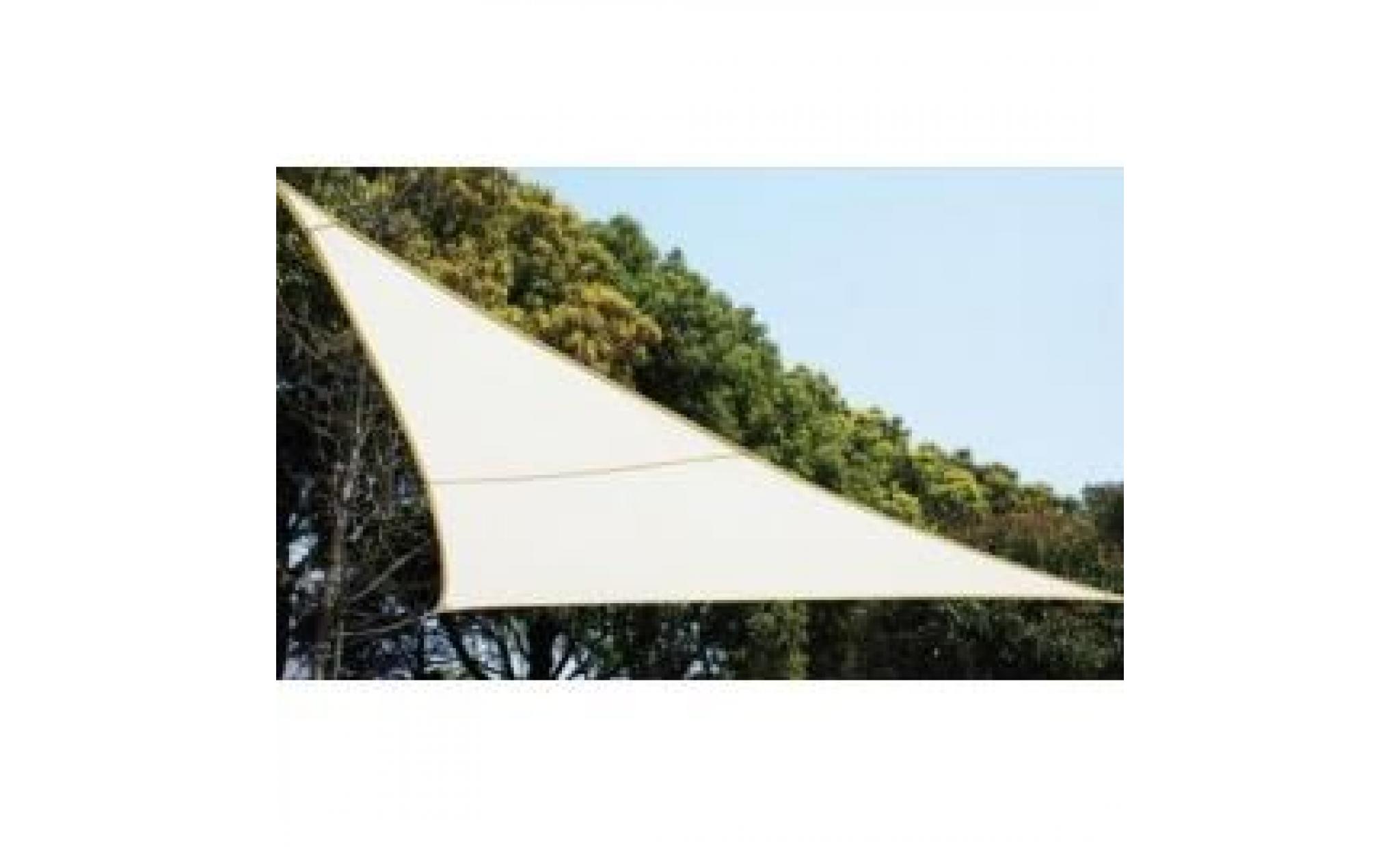 voile d'ombrage triangulaire   toile solaire 4 x 4 x 4 m   blanc