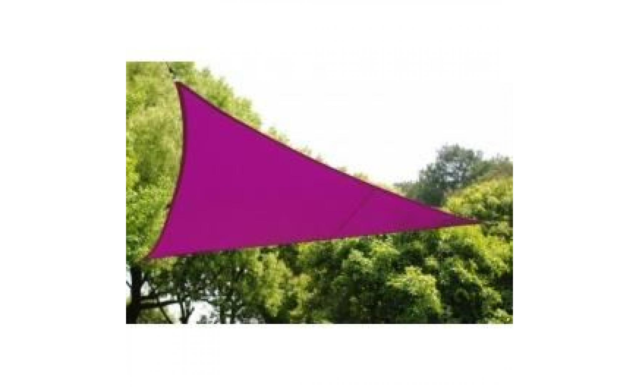 voile d'ombrage triangulaire   violet   toile solaire 5 x 5 x 5 m