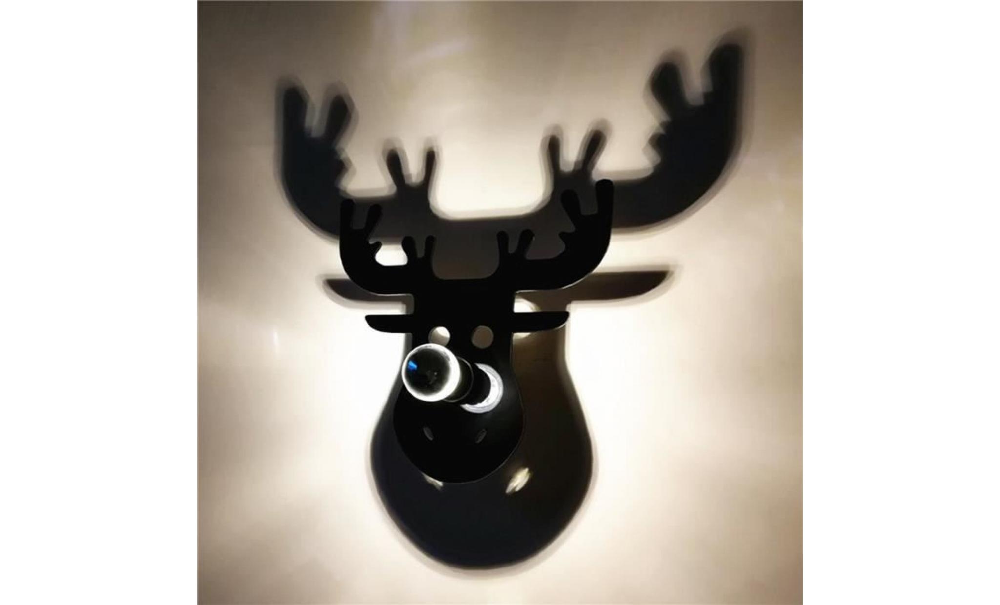 wapiti applique sculpture acrylique led lumière chaude couloir décoratif art moderne créatif pas cher