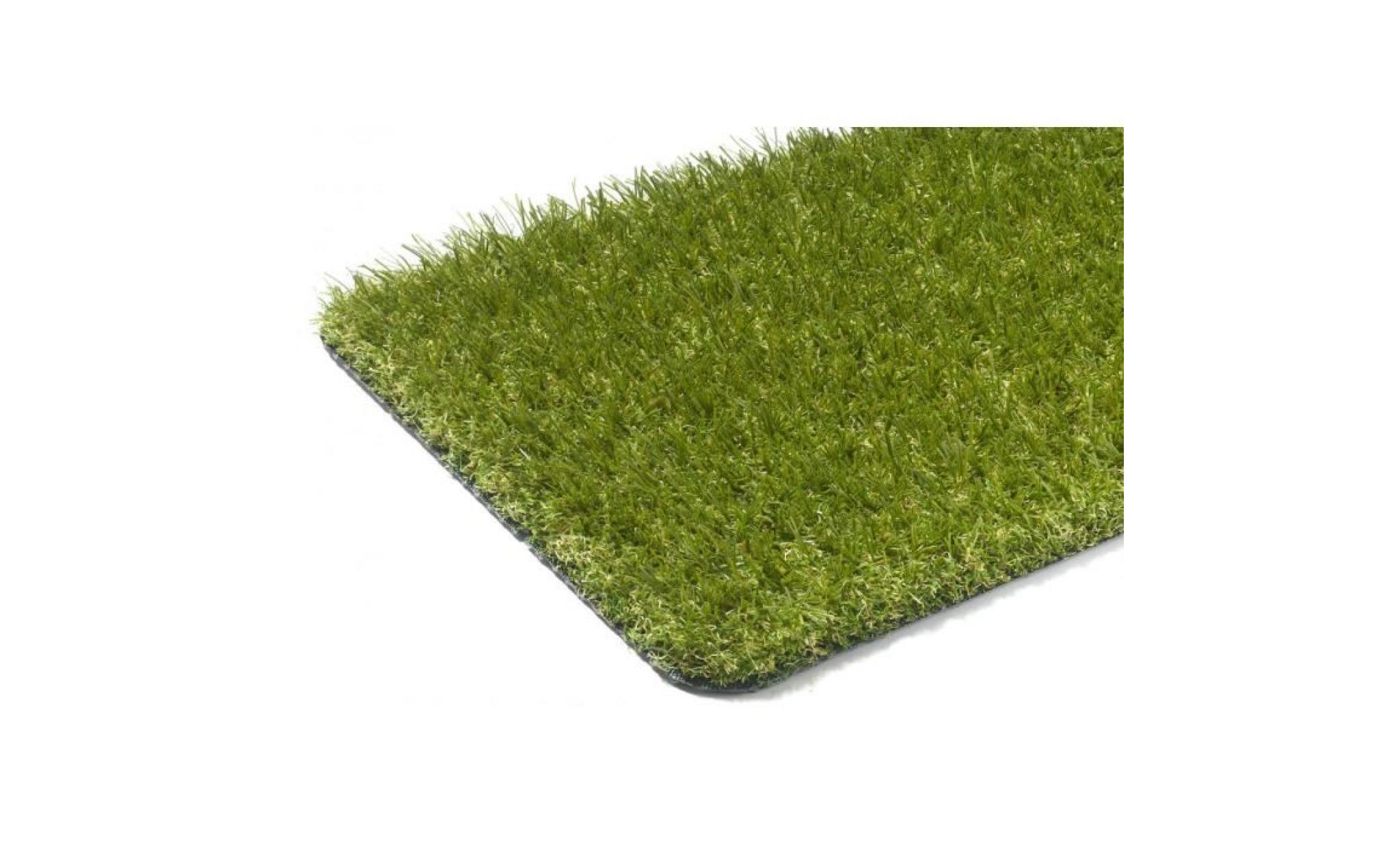 wembley   tapis type luxe gazon artificiel – pour jardin, terrasse, balcon   vert  [400x50 cm]