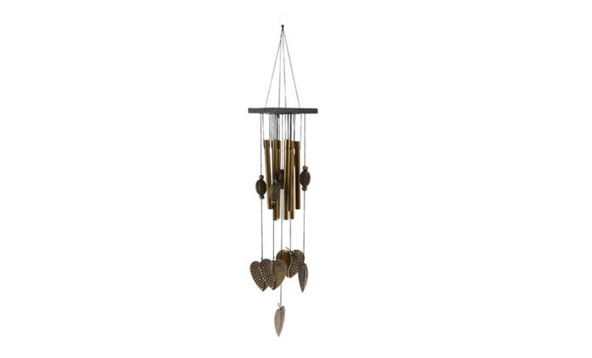 wind bells wind chimes en bois avec en forme de coeur pendentif ameublement suspendu ornement cloche fenêtre bronze