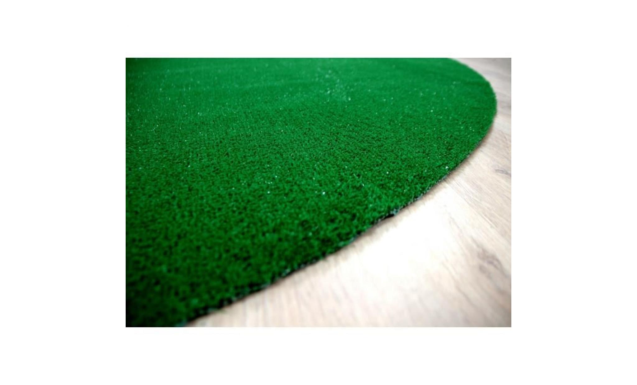 york   tapis type gazon artificiel avec nubs rond – pour jardin, terrasse, balcon   vert   [200 cm rond] pas cher
