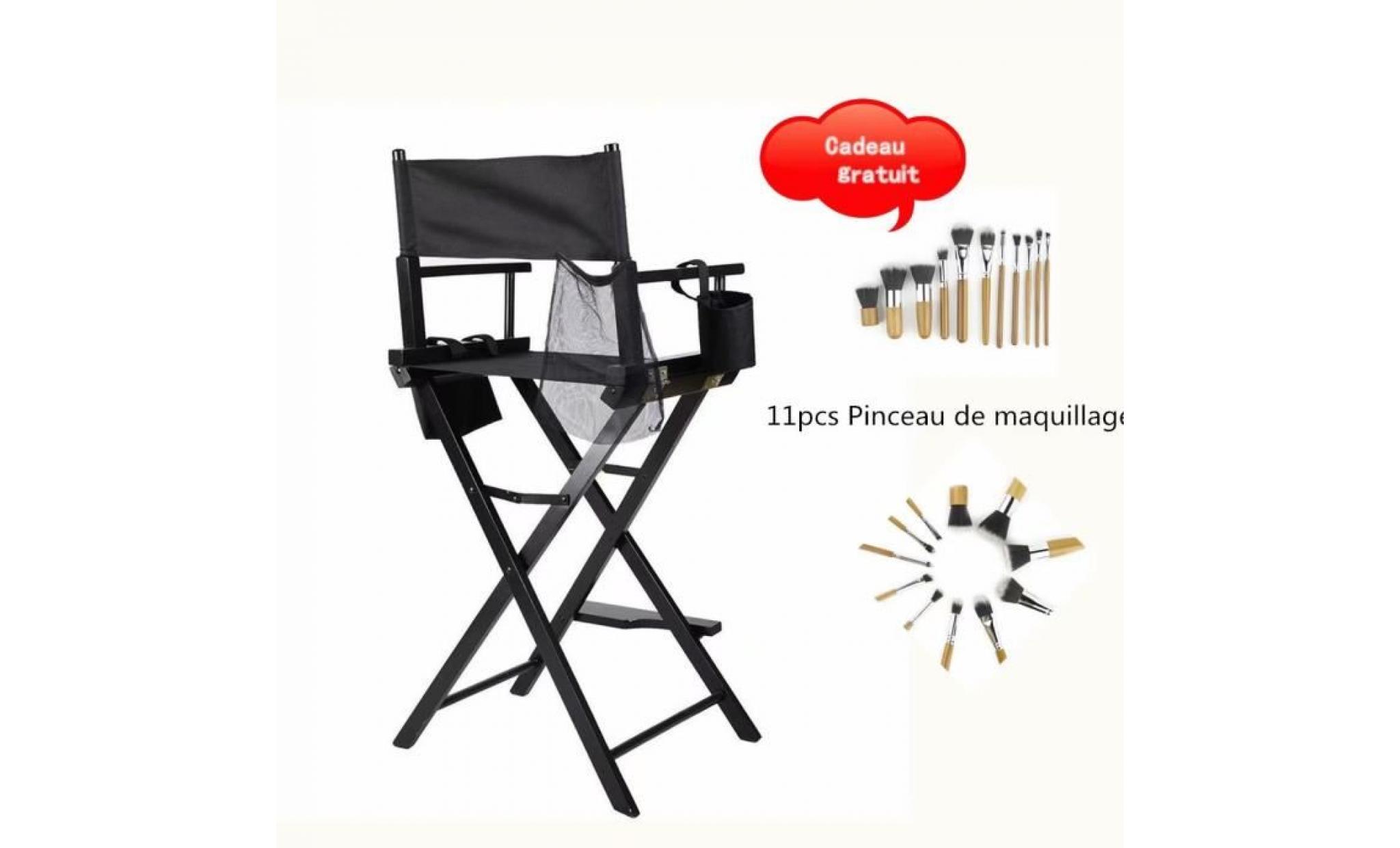 yxn ❤ chaise de directeur chaise esthéticienne maquillage make up tabouret esthéticienne avec 11pcs pinceau de maquillage